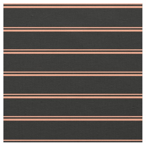 Light Salmon & Black Striped/Lined Pattern Fabric