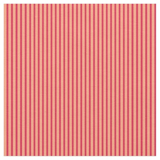 Light Salmon & Crimson Stripes Fabric