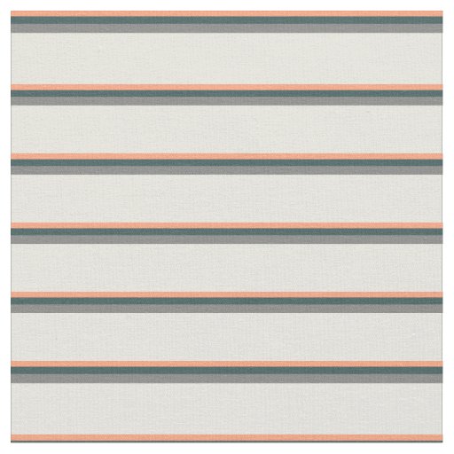 Light Salmon, Dark Slate Gray, Grey, and Beige Fabric
