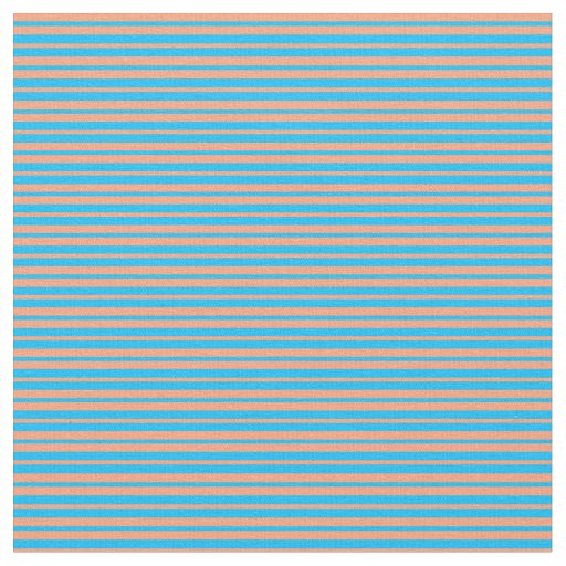 Light Salmon & Deep Sky Blue Pattern Fabric