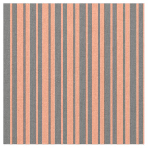 Light Salmon & Dim Grey Lines Fabric