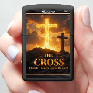 Light Salvation Crosses Mountain Glowing Stone Zippo Lighter