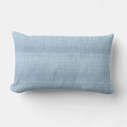 Light Sea Blue Linen Texture Lumbar Pillow