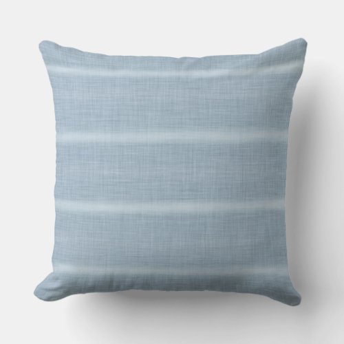 Light Sea Blue Linen Texture Throw Pillow