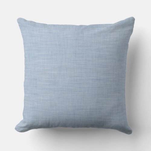 Light Sea Blue Linen Texture Throw Pillow