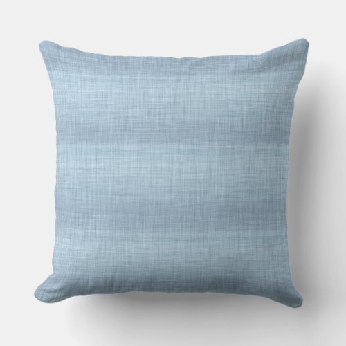 Light Sea Blue Linen Texture Throw Pillow