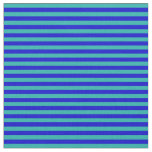 [ Thumbnail: Light Sea Green and Blue Stripes Pattern Fabric ]