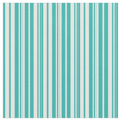 Light Sea Green and White Pattern Fabric