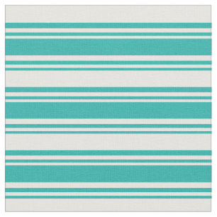 Light Sea Green and White Stripes/Lines Pattern Fabric