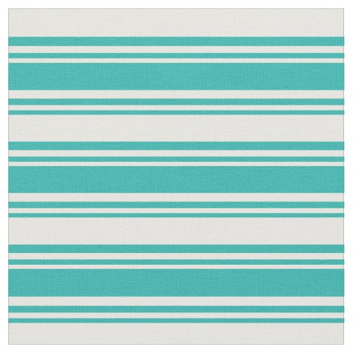 Light Sea Green and White Stripes/Lines Pattern Fabric
