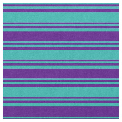 Light Sea Green & Indigo Colored Lines Fabric