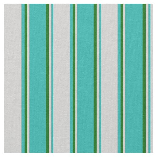 Light Sea Green, Light Gray, and Dark Green Lines Fabric