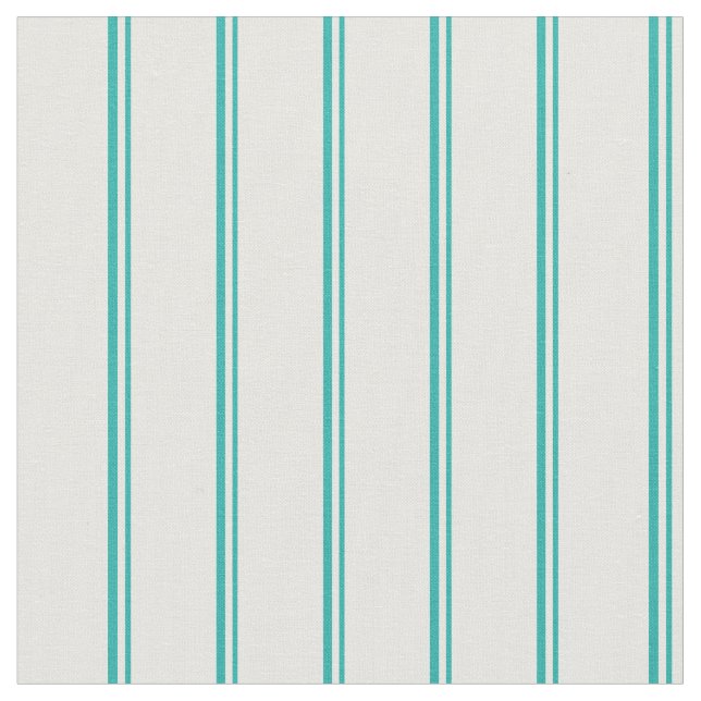 Light Sea Green & White Striped Pattern Fabric (Close Up)