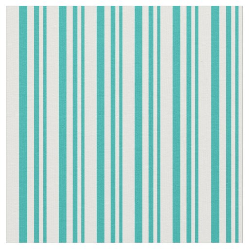 Light Sea Green & White Stripes Fabric