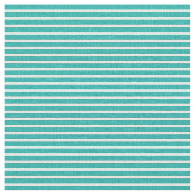 Light Sea Green & White Stripes Pattern Fabric (Close Up)