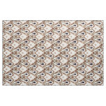 Light Seafoam Green Dark Brown Ikat Tribal Pattern Fabric