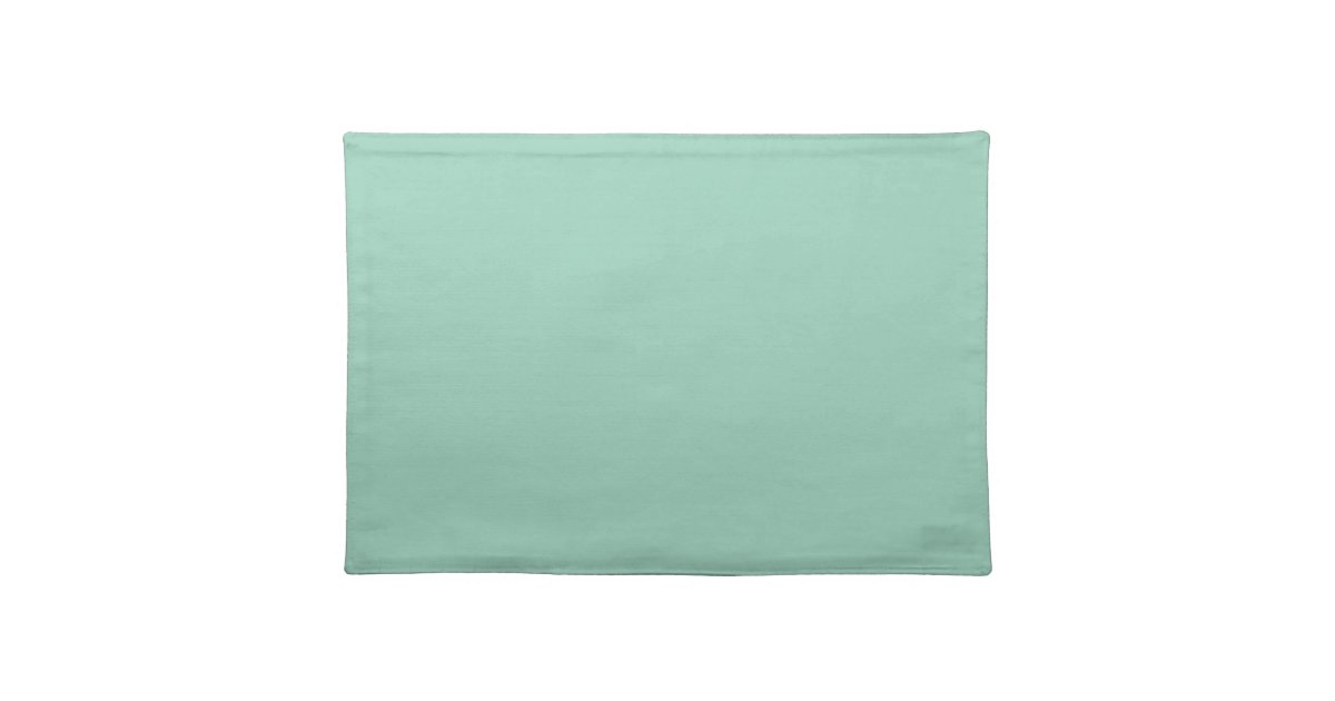 Light Seafoam Green Fashion Color Trend Sea Foam Cloth Placemat Zazzle