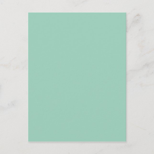 Light Seafoam Green Fashion Color Trend Sea Foam Postcard (Front)