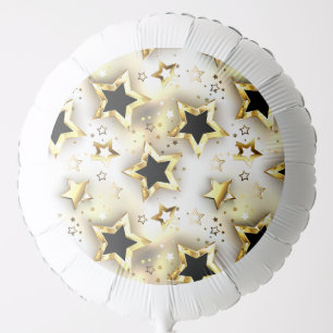 Light seamless with gold stars balloon