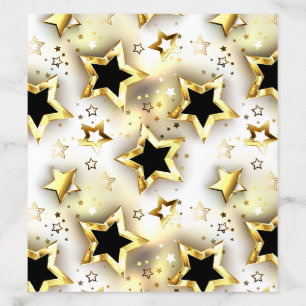 Light seamless with gold stars envelope liner