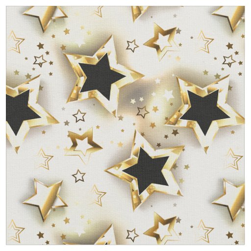 Light seamless with gold stars fabric