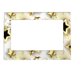 Light seamless with gold stars magnetic frame