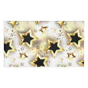 Light seamless with gold stars name tag