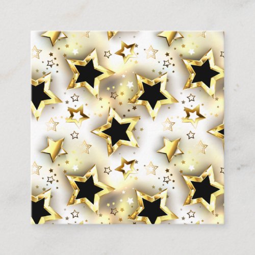 Light seamless with gold stars referral card