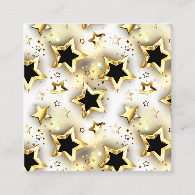 Light seamless with gold stars referral card (Front)
