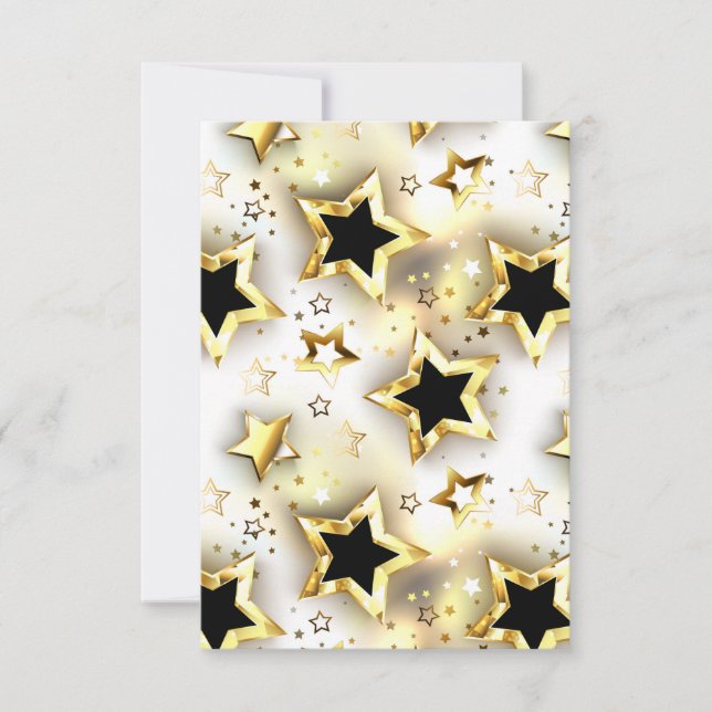 Light seamless with gold stars save the date (Front)