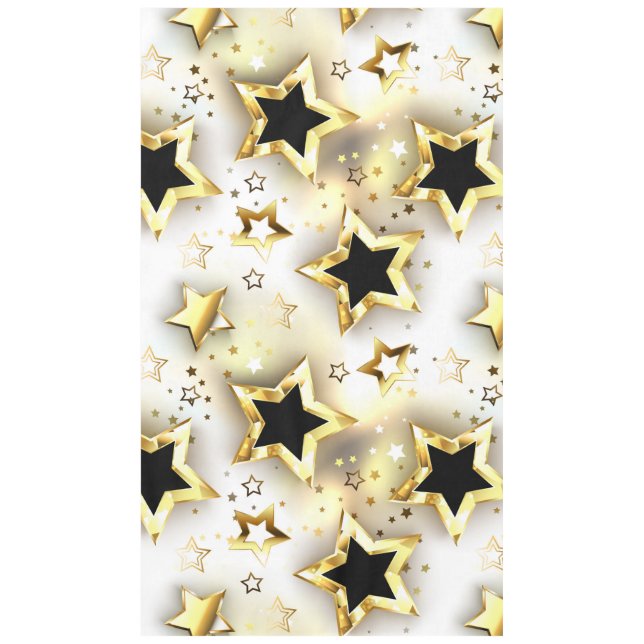 Light seamless with gold stars tablecloth (Front)