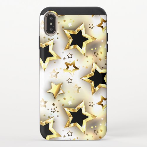 Light seamless with gold stars iPhone XS max slider case