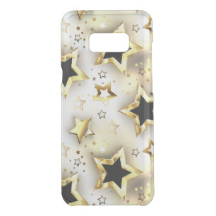 Light seamless with gold stars uncommon samsung galaxy s8+ case