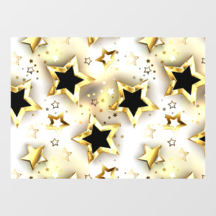 Light seamless with gold stars window cling