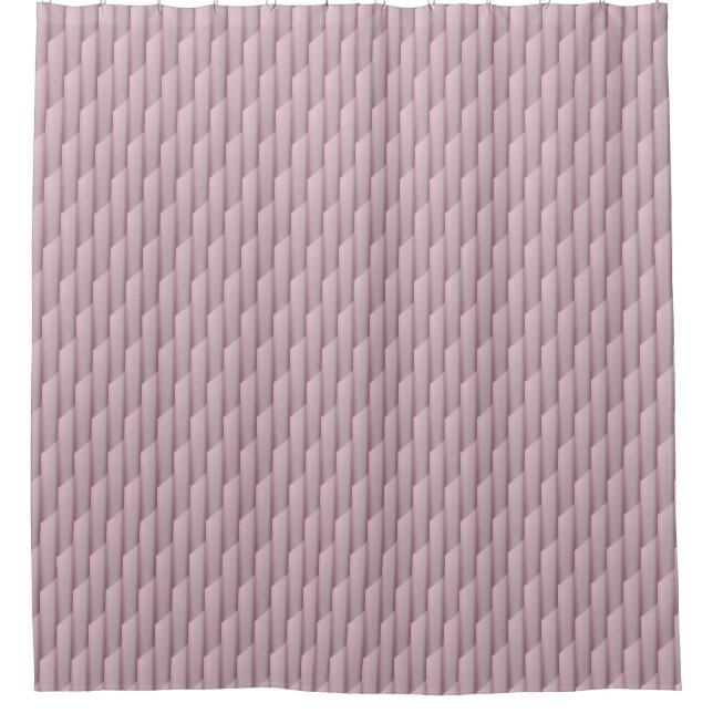 Light Shades of Purple Geometric Abstract Stripes Shower Curtain (Front)