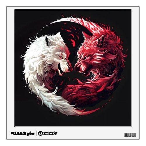Light Shadow Wolf Spirit Animal Fantasy Wall Decal