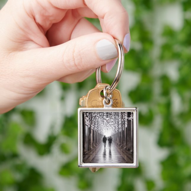 Light, shadows and symmetry - sepia keychain (Hand)
