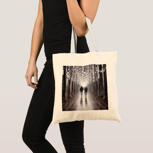 Light, shadows and symmetry - sepia tote bag (Front (Product))