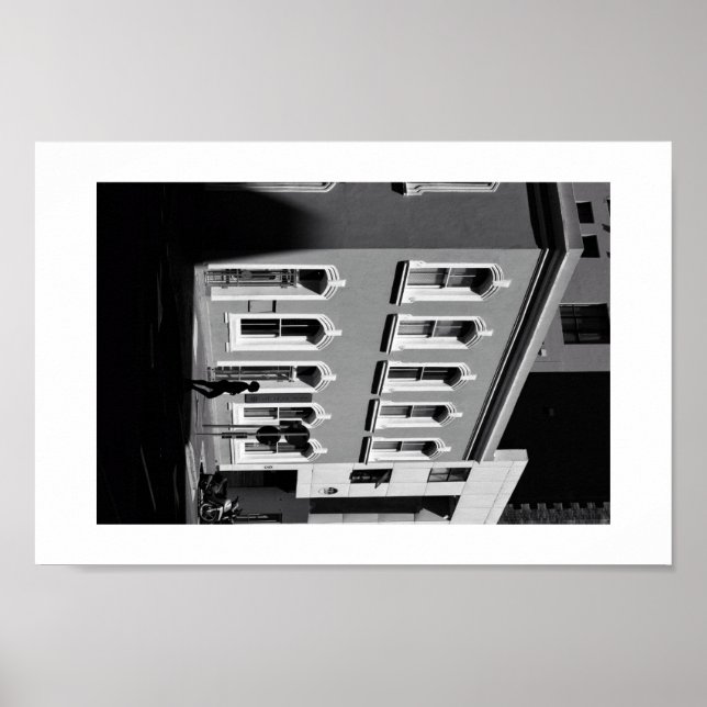 Light Shadows BNW Architecture Street Cape Poster (Front)