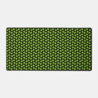 Light Shamrocks Black Desk Mat