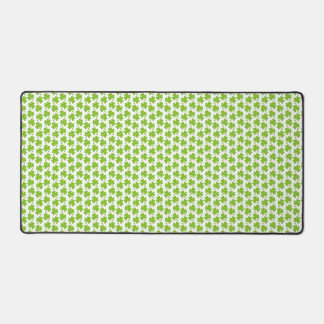 Light Shamrocks White Desk Mat