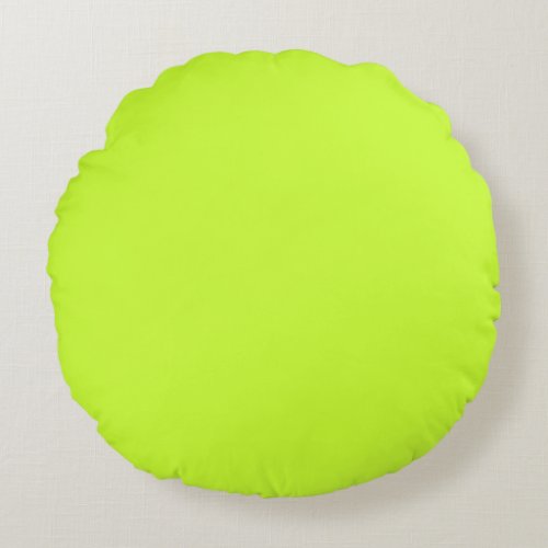 Light Sherbert Leaf Green solid plain color Custom Round Pillow