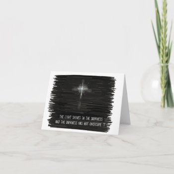 Light Shines In The Darkness Holiday Card by zissou at Zazzle