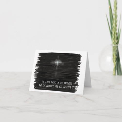 Light Shines in the Darkness Holiday Card