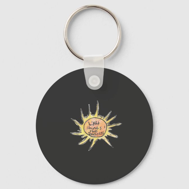 Light Shines Through Darkness  Keychain (Front)
