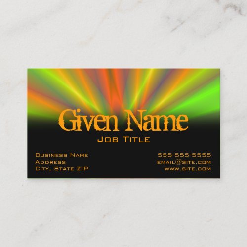 Light Show Fractal Art Business Card