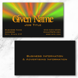 Light Show Fractal Art Business Card