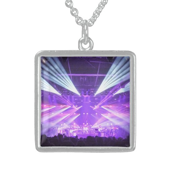 "Light Show", Sterling Silver Square Necklace