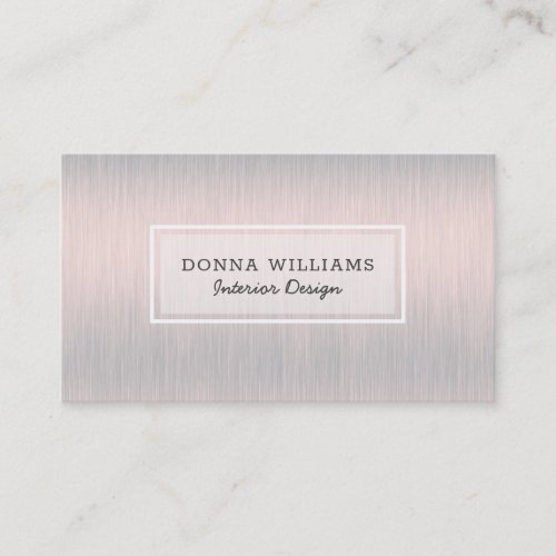 Light silver_gray metallic brushed aluminum look business card