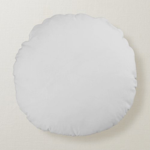 Light Silver Gray Solid Color Plain Simple Minimal Round Pillow